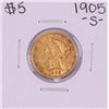 Image 1 : 1905-S $5 Liberty Head Half Eagle Gold Coin
