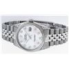 Image 6 : Rolex Men's Stainless Steel Mother Of Pearl Diamond Datejust Wristwatch
