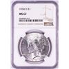 Image 1 : 1934-D $1 Peace Silver Dollar Coin NGC MS62