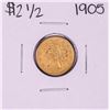 Image 1 : 1905 $2 1/2 Liberty Head Quarter Eagle Gold Coin