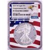 Image 1 : 2019-W $1 Proof American Silver Eagle Coin NGC PF70 Ultra Cameo Congratulations Flag