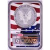 Image 2 : 2019-W $1 Proof American Silver Eagle Coin NGC PF70 Ultra Cameo Congratulations Flag