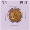 Image 1 : 1912 $5 Indian Head Half Eagle Gold Coin