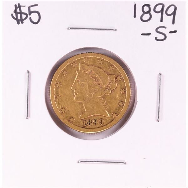 1899-S $5 Liberty Head Half Eagle Gold Coin