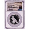 Image 1 : 2016P High Relief $1 Australian Eagle Silver Coin NGC PF70 Ultra Cameo Mercanti Signed