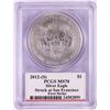 Image 2 : 2012-(S) $1 American Silver Eagle Coin PCGS MS70 Mercanti Signed San Francisco