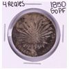 Image 1 : 1850 GoPF Mexico 4 Reales Silver Coin