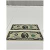 Image 2 : 2 1976 US Two Dollar Bank Notes Plus Novelty One Million Dollar Bank Note