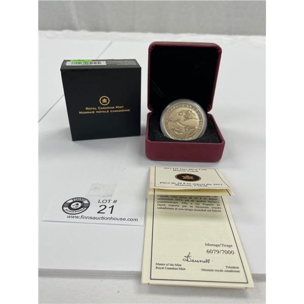 2012 20 Dollar Fine Silver Coin Franklin Carmichael in Original Box