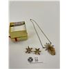 Image 1 : Boyd Bond Jewellery Set Earrings Pendant Necklace