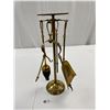 Image 1 : Vintage Brass Fireplace Set