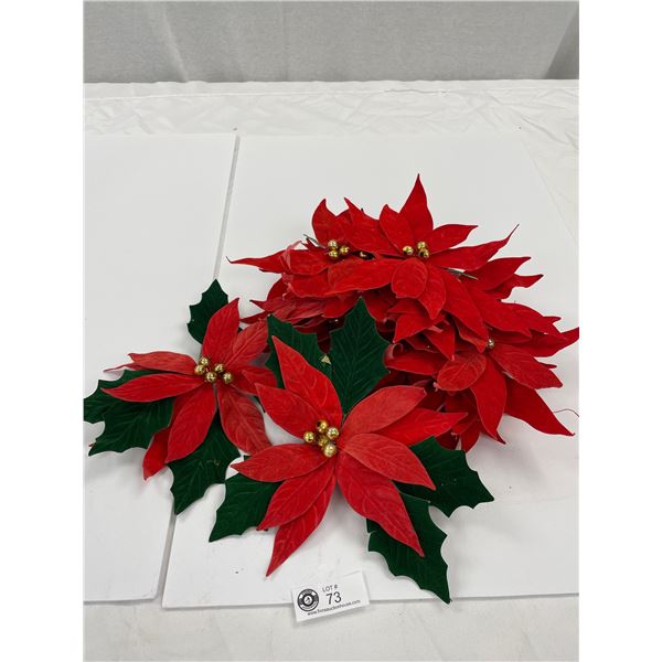 Vintage Poinsetta Décor with Glass Beads