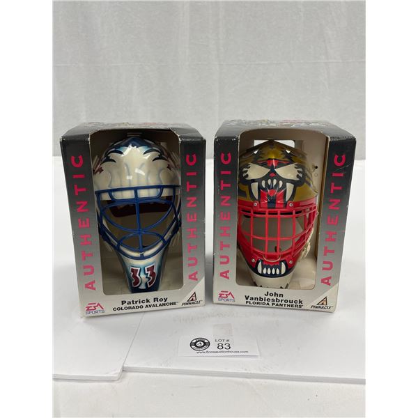 Patrick Roy and John Van Biesbrouck Goalie Masks NIB