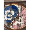 Image 2 : 36" Diameter B/A Metal Sign Great Patina Mounted on Board