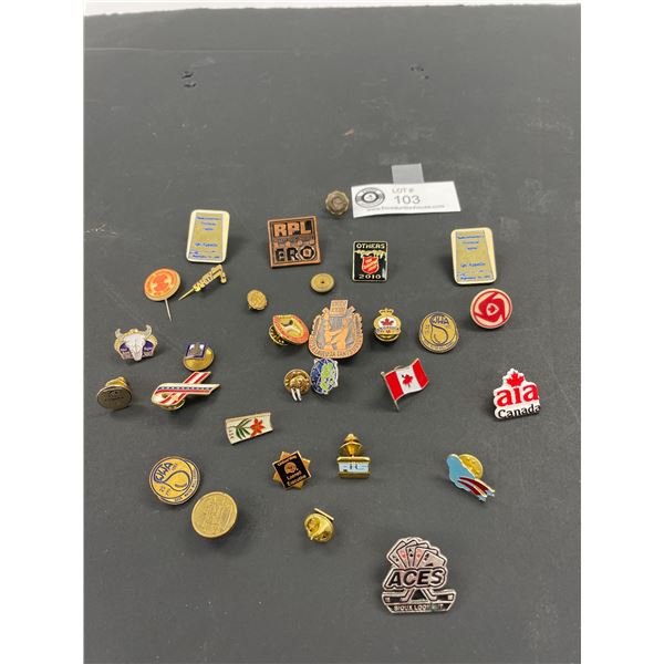 Lot of Vintage Pins Enamel and Others