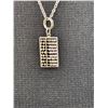 Image 2 : Sterling Silver Necklace with Abacus Pendant