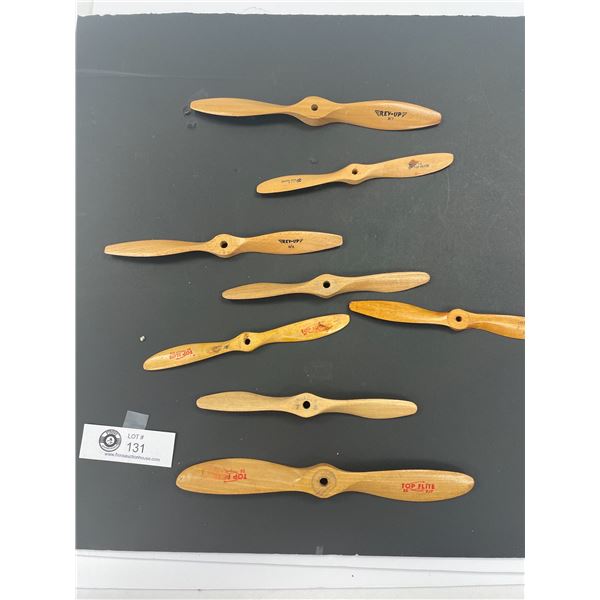 8 Wooden Model Airplane Propellers