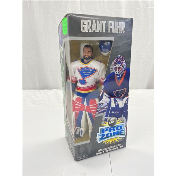 NHL Pro Zone Autographed Grant Fuhr 12  Figure in Original Box