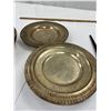 Image 3 : Nice Lot of 3 Vintage Brass Plates and Bowl