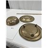 Image 4 : Nice Lot of 3 Vintage Brass Plates and Bowl