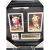 Image 2 : Nicely Framed 12 x 10 Gordie Howe Trading Cards and Pin