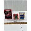 Image 1 : 3 NIB Hallmark Keepsake Christmas Ornaments Steam Locomotive Santa etc.