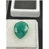 Image 2 : Big Natural Emerald 7.88ct-17.43x13.69x5.51mm-Pear Cut-Translucent-Brazil-Untreated