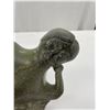 Image 2 : Nice Eskimo Mermaid Soapstone Sculpture 15" Long Very Heavy