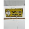 Image 1 : 1967 14 x 7" The Western Producer Tin Sign