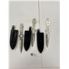 Image 2 : Lot of 3 Throwing Knives in Sheathes