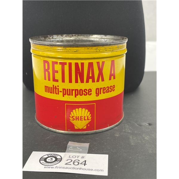 Vintage Shell Retinax A Multi Purpose Grease Tin Full