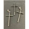 Image 2 : Lot of 3 One Inch Sterling Silver Crosses/Pendants