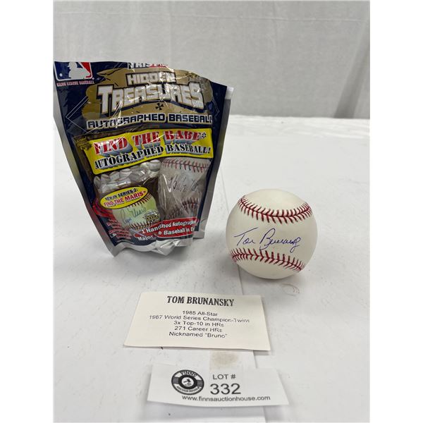 Major League Baseball Hidden Treasures Autographed Baseball with Original Bag Check Photo For Signat