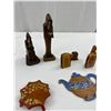 Image 2 : Nice Lot of Vintage Wooden Salt and Pepper Shakers and 2 Wooden Monks