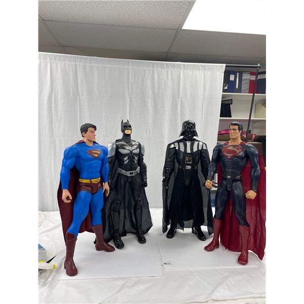 Lot of 4 Super Hero Large Figures 32" Tall