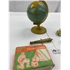 Image 2 : Nice Vintage Collectible Lot Small Globe Brass Cannon etc