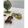 Image 3 : Nice Vintage Collectible Lot Small Globe Brass Cannon etc