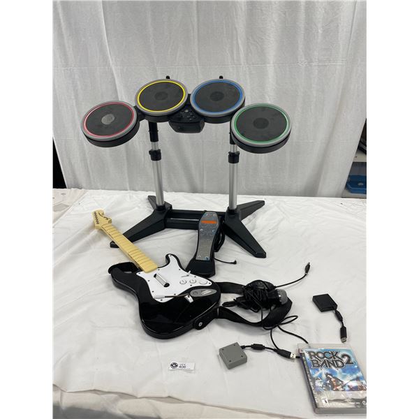 Play Station 3 Rock Band 2 with Drums Guitar Mike