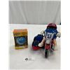 Image 1 : M & M Motorcycle Candy Dispenser and Stress Relief Ball Still in Package