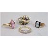 Image 1 : A GROUP OF FOUR YELLOW GOLD RINGS