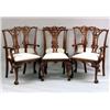 Image 1 : A SET OF SIX CHIPPENDALE-STYLE MAHOGANY DINING CHAIRS