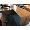 Image 2 : DANISH MAPLE 6' X 6' BOWFRONT EXECUTIVE DESK (LH)
