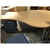 Image 2 : LIGHT MAPLE 6' LACASSE 'WAVE' COMPUTER TABLE (RH)