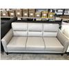 Image 2 : GREY LEATHER 6.5' 3 SEAT SOFA