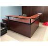 Image 1 : MAHOGANY 6 X 6' RECEPTION DESK - PLEASE PREVIEW