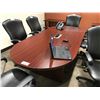 Image 2 : MAHOGANY 8' X 3.5' BOARDROOM TABLE WITH DATA PORT