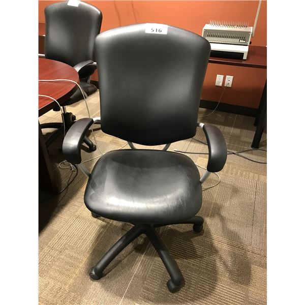 BLACK LEATHER GLOBAL SUPRA HIGH BACK EXECUTIVE CHAIR