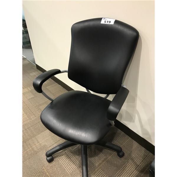 BLACK LEATHER GLOBAL SUPRA HIGH BACK EXECUTIVE CHAIR