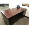 Image 1 : MAHOGANY 5' SINGLE PEDESTAL DESK