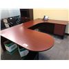 Image 2 : MAHOGANY 8.5' X 6' U-SHAPE EXECUTIVE DESK